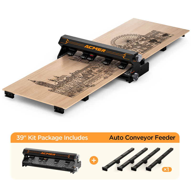 ACMER Auto Conveyor Feeder طراحی بدن فلزی برای حکاکی محور Y با ثبات بالا