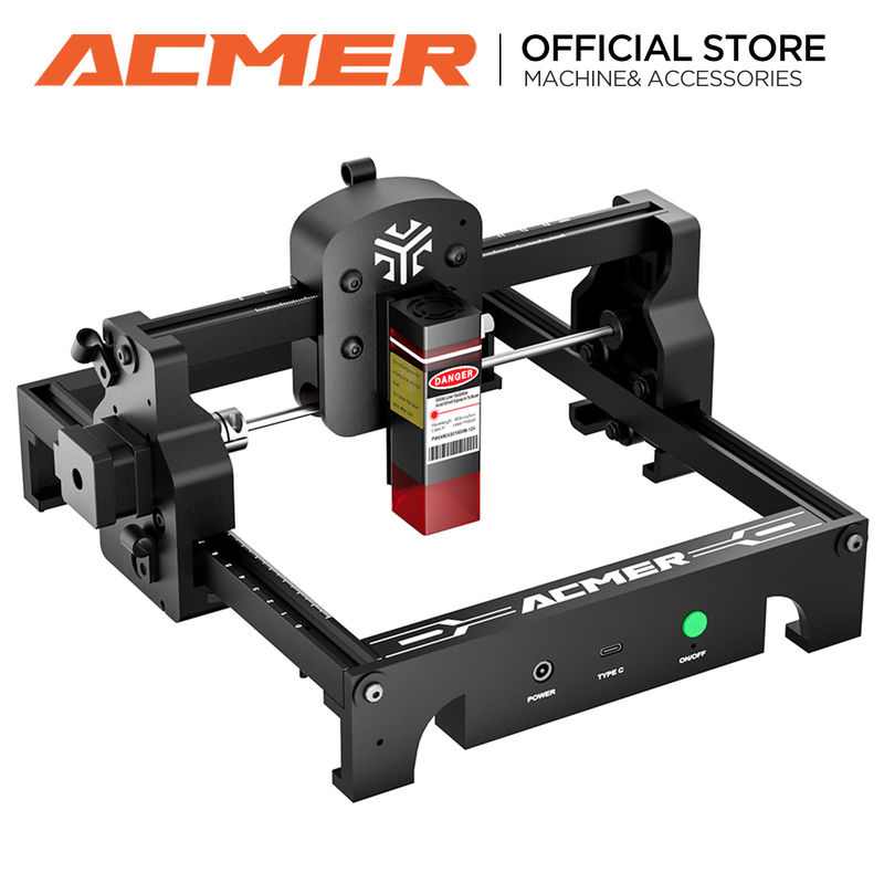 ACMER S1 مینی لیزر نقاش قابل حمل، 2500mw خروجی لیزر، 130 * 130mm منطقه کاری