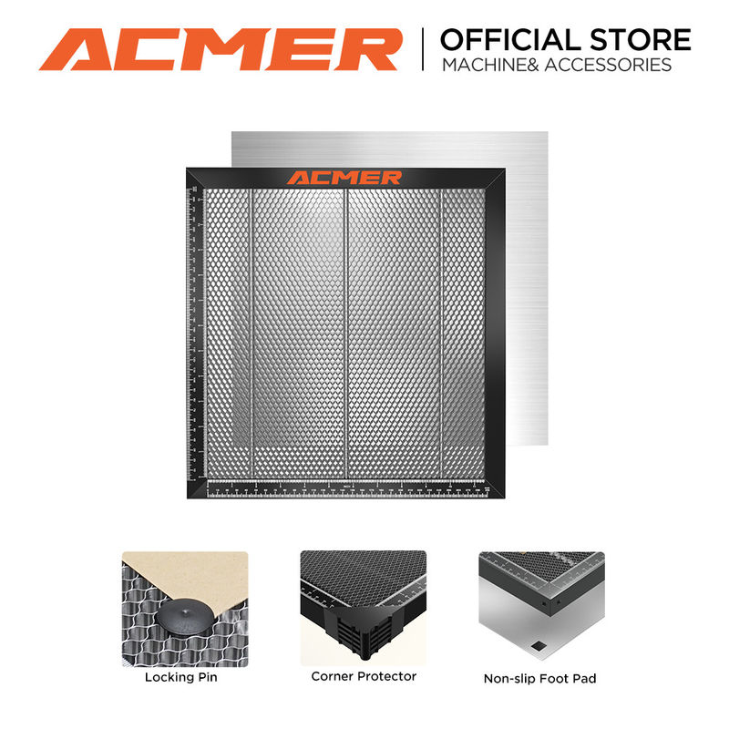 ACMER E10 لیزر عسل بستر 440*440mm، کم نگهداری عسل بستر هسته ای با سطح صاف و ثبات